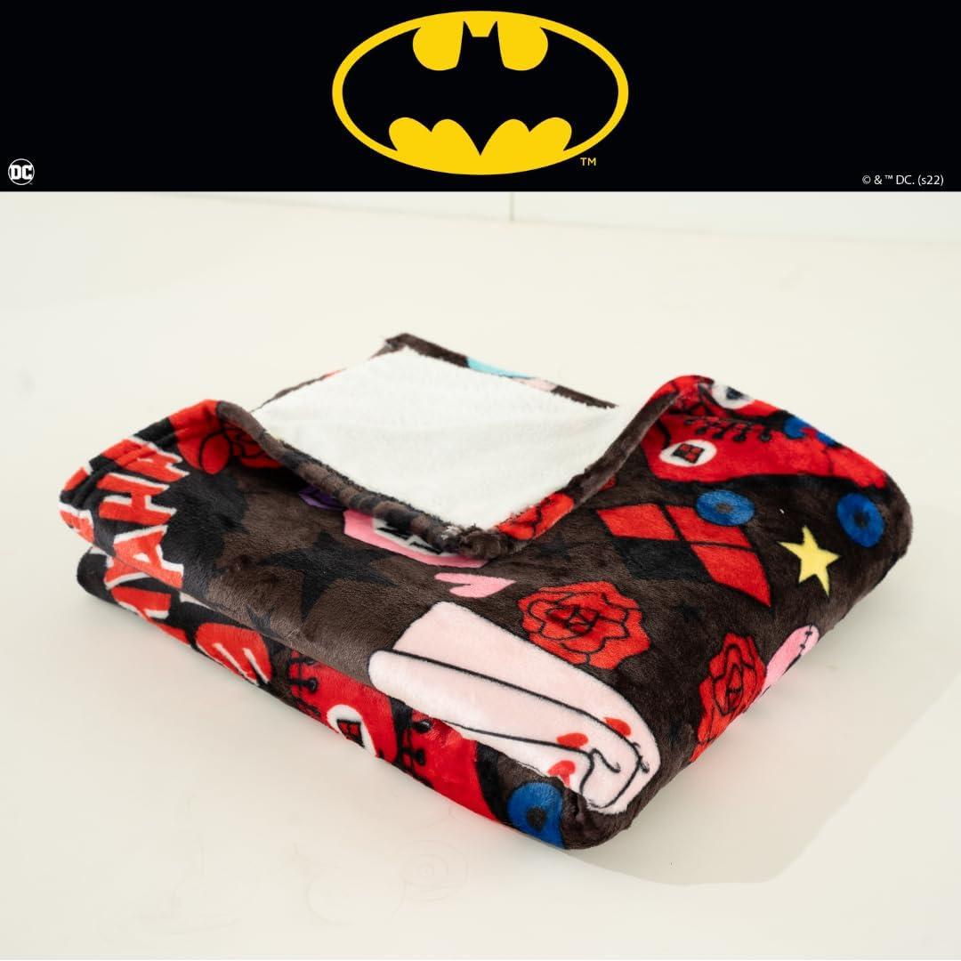 Manta de Batman Franco 116x152 cm Suave y Acogedora