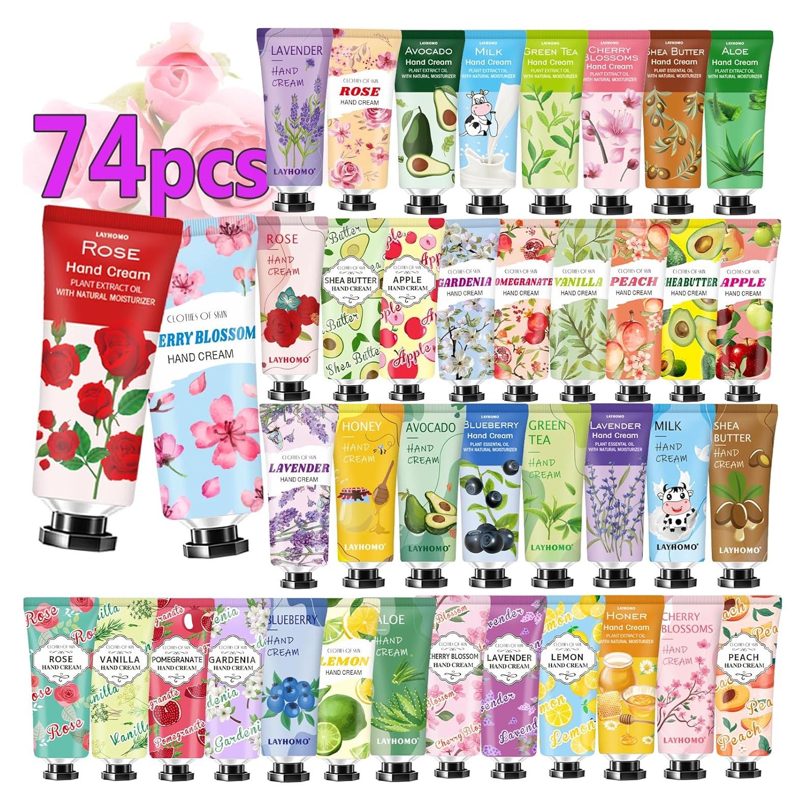 74 Pack Crema de Manos Natural para Mujeres - Regalos Especiales