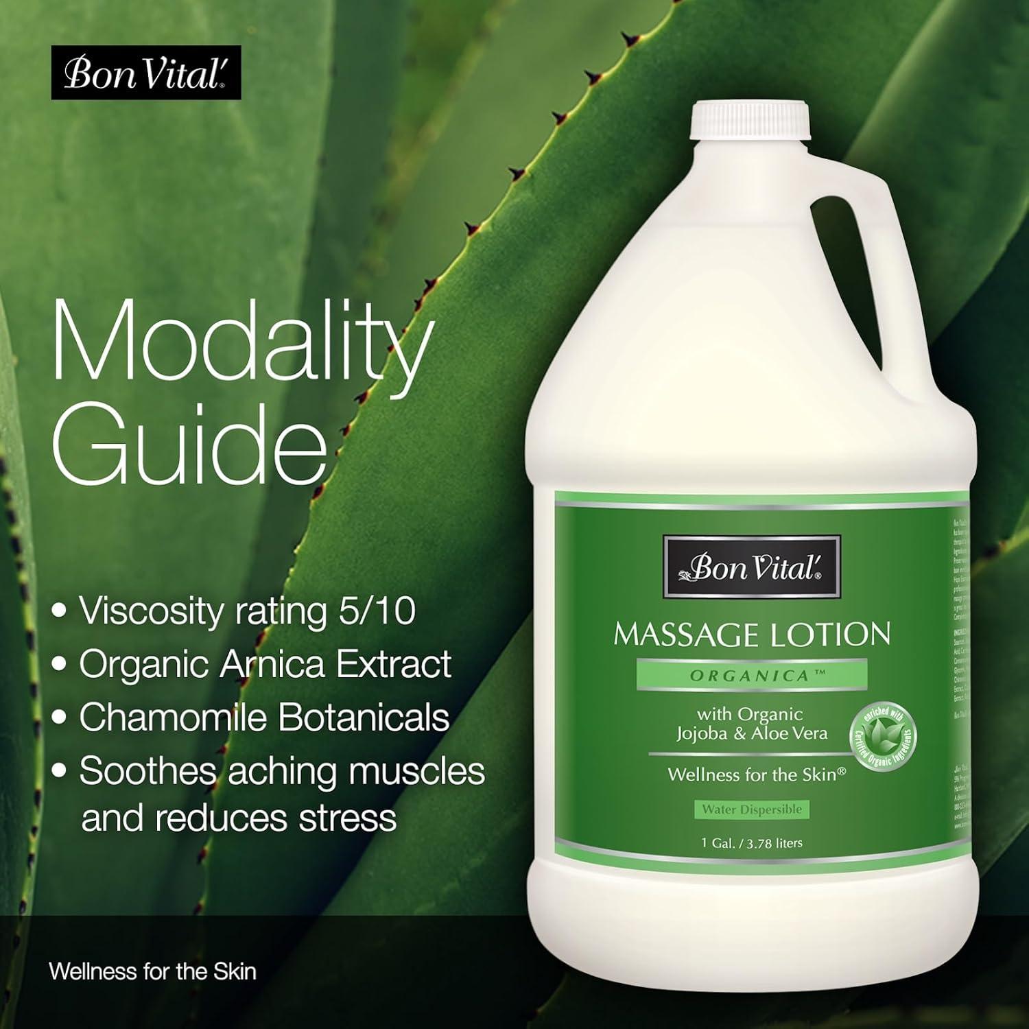 Loción de Masaje Orgánica Bon Vital 3.785 L Hidratante Natural