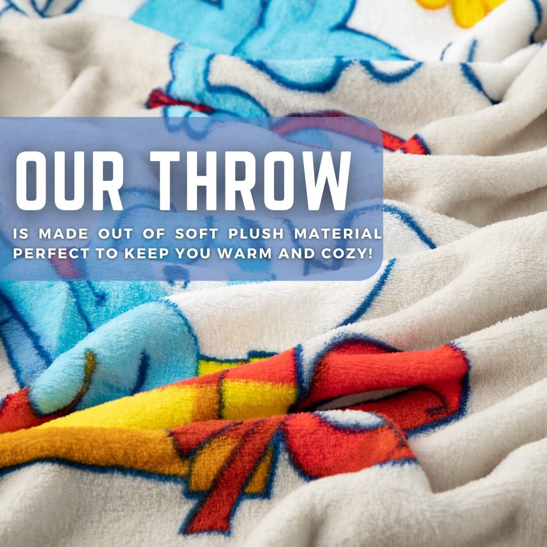 Manta Franco Los Pitufos Micro Raschel 116x152 cm