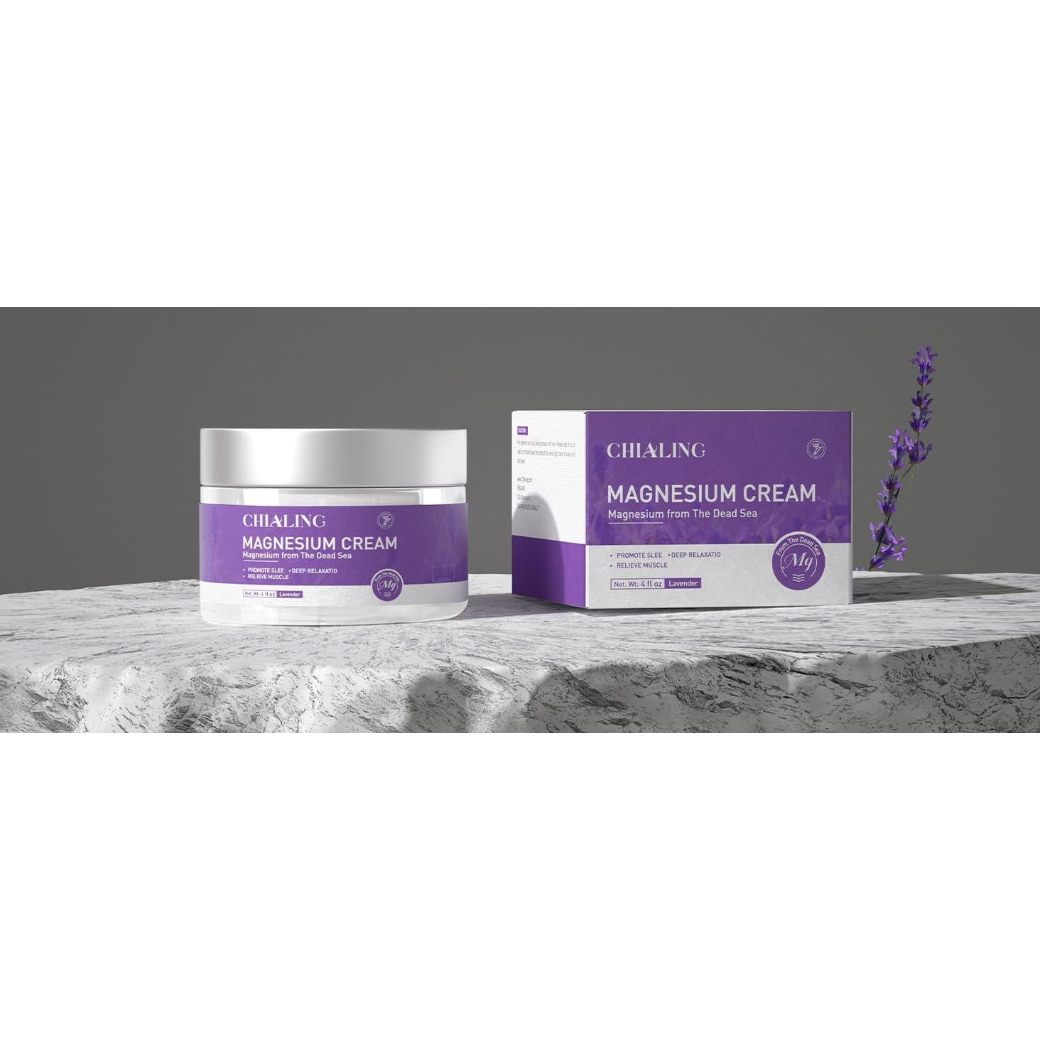 Crema de Magnesio CHIALING 113.4 g - Alivio Muscular y Relajante