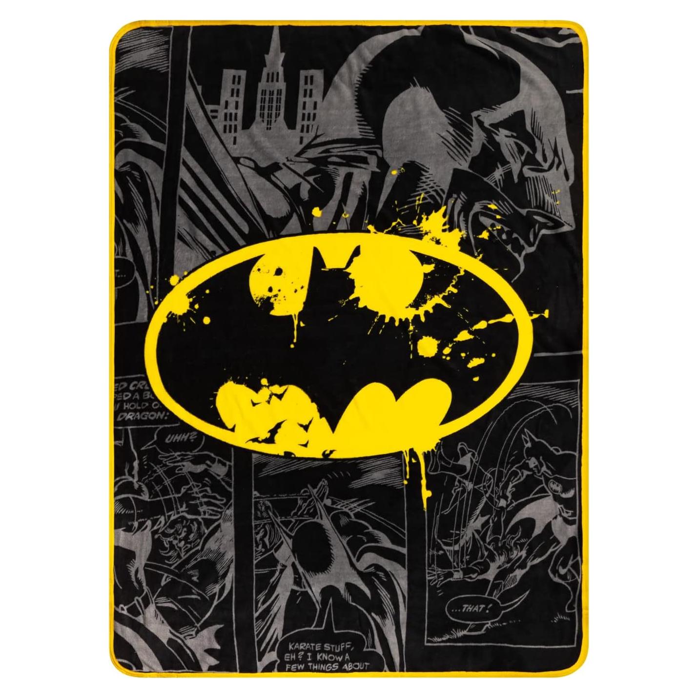 Throw de Batman Franco Collectibles 116x152 cm Micro Raschel