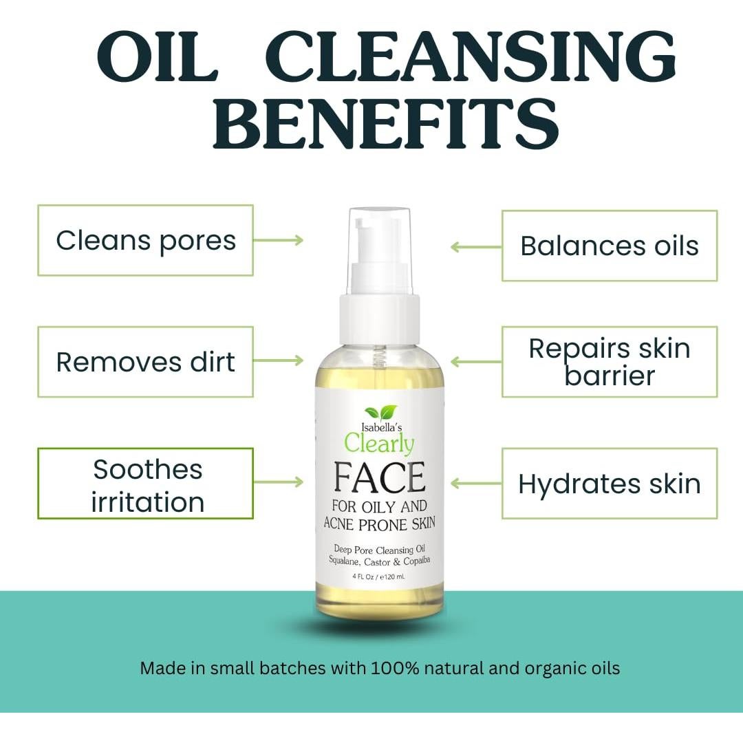 Limpiador Facial de Aceite Clearly FACE 130g - Piel Seca y Sensible