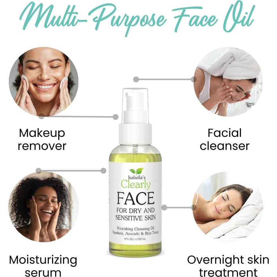 Limpiador Facial de Aceite Clearly FACE 130g - Piel Seca y Sensible