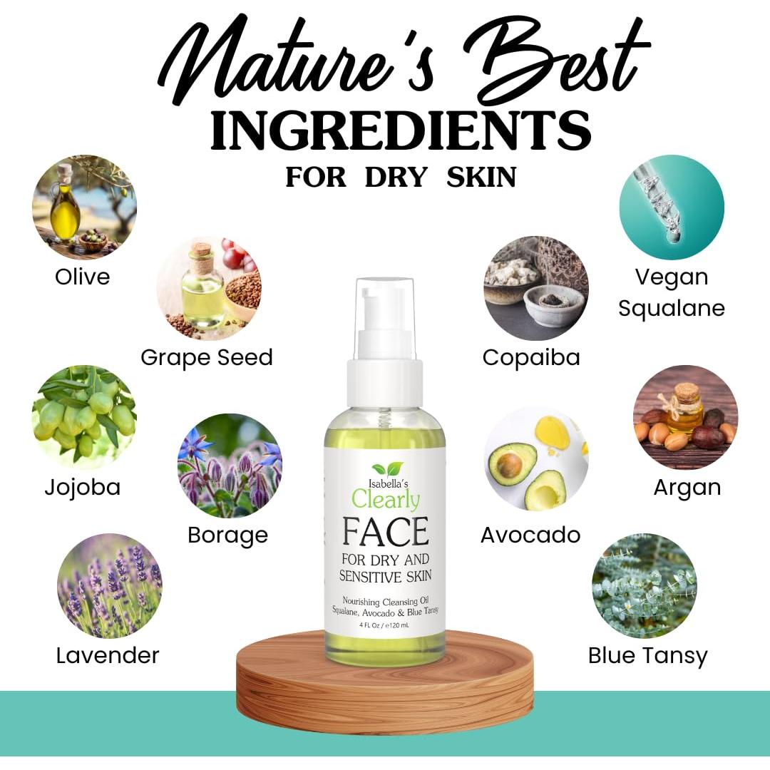 Limpiador Facial de Aceite Clearly FACE 130g - Piel Seca y Sensible