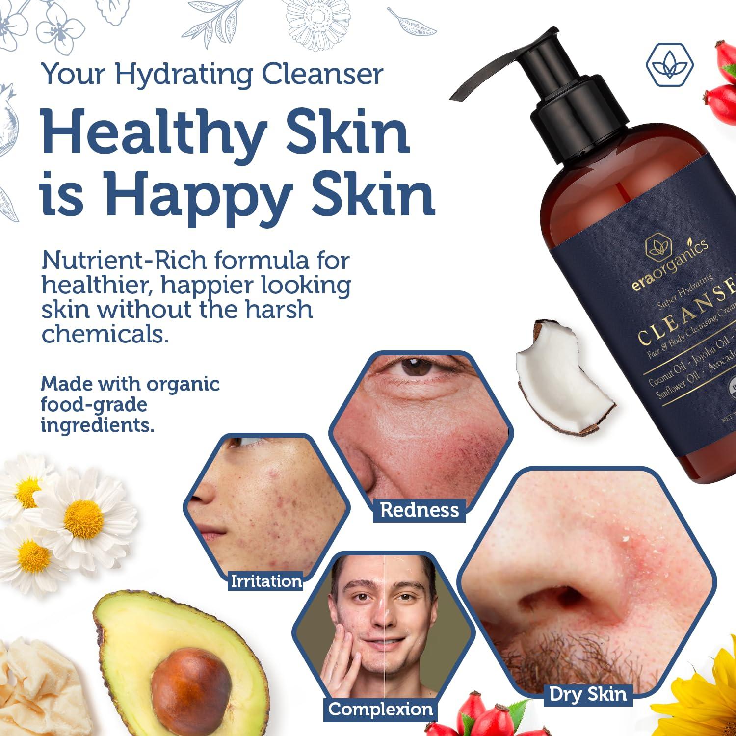 Limpiador Facial Orgánico para Hombres Era Organics 272g