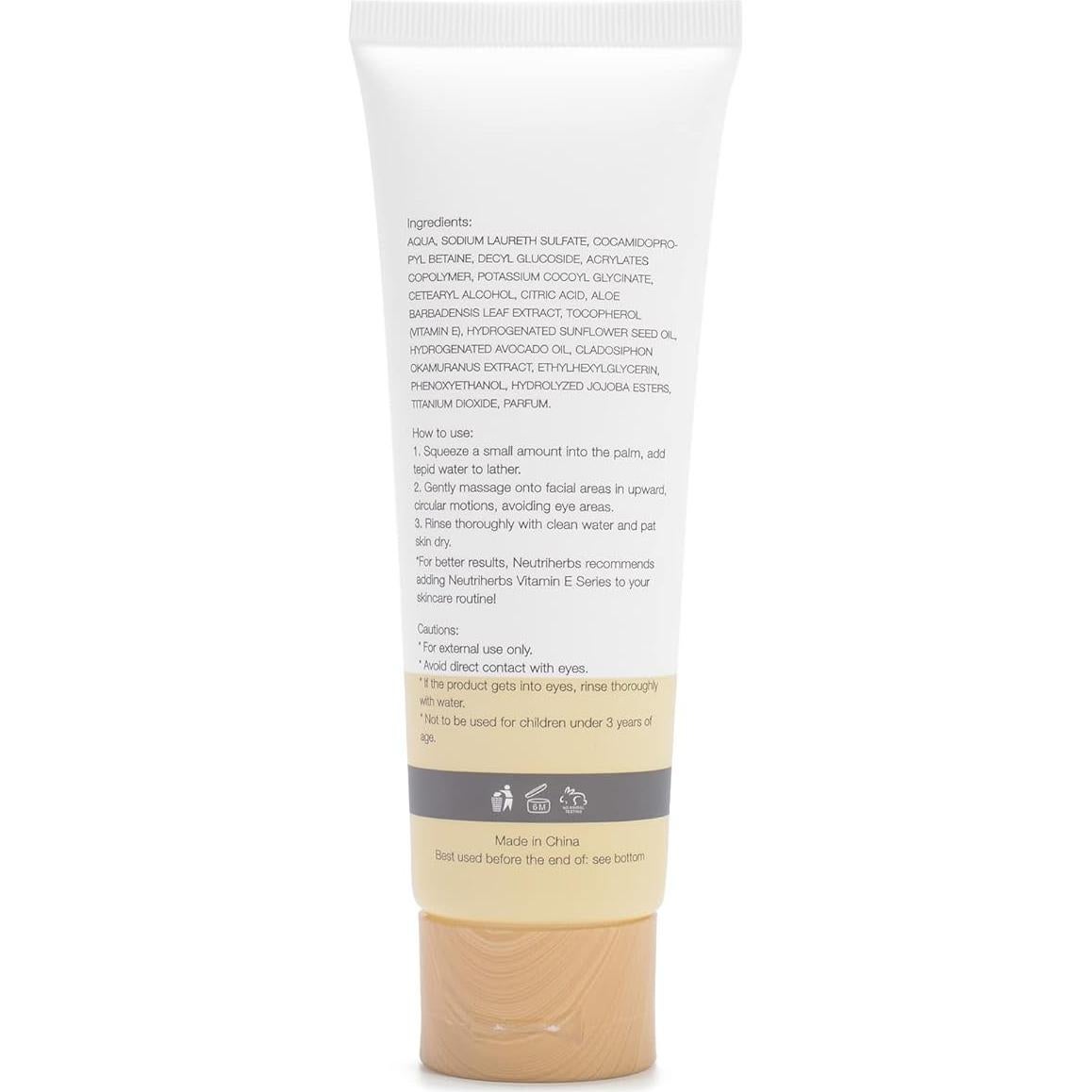 Limpiador Facial Neutriherbs Vitamina E 130g Suave para Piel