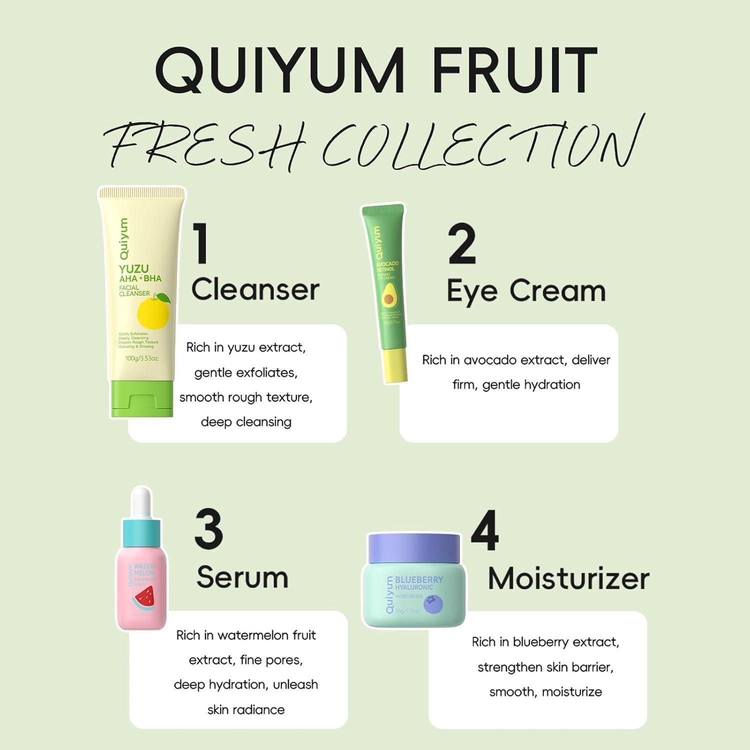 Conjunto de Cuidado de la Piel QUIYUM 5 Piezas para Adolescentes