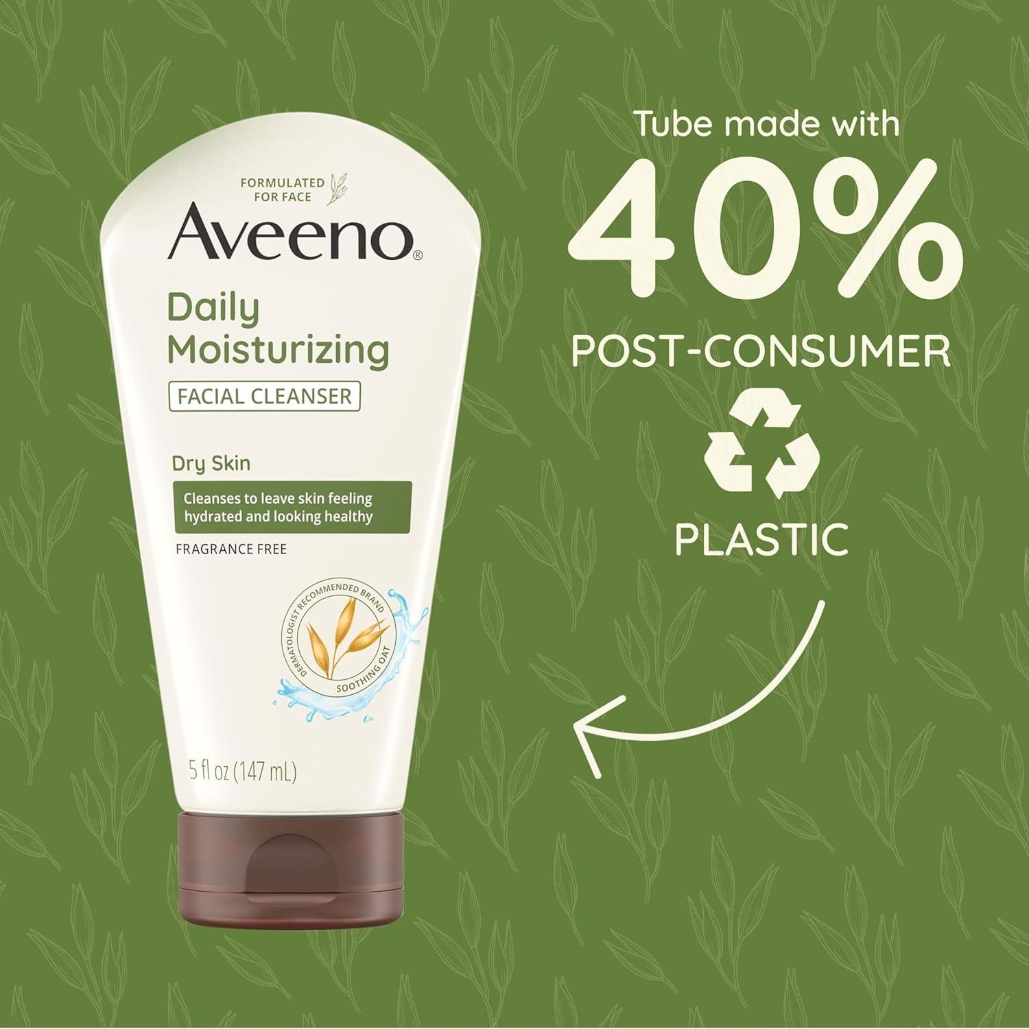 Limpiador Facial Hidratante Aveeno 3 x 148 ml para Piel Seca