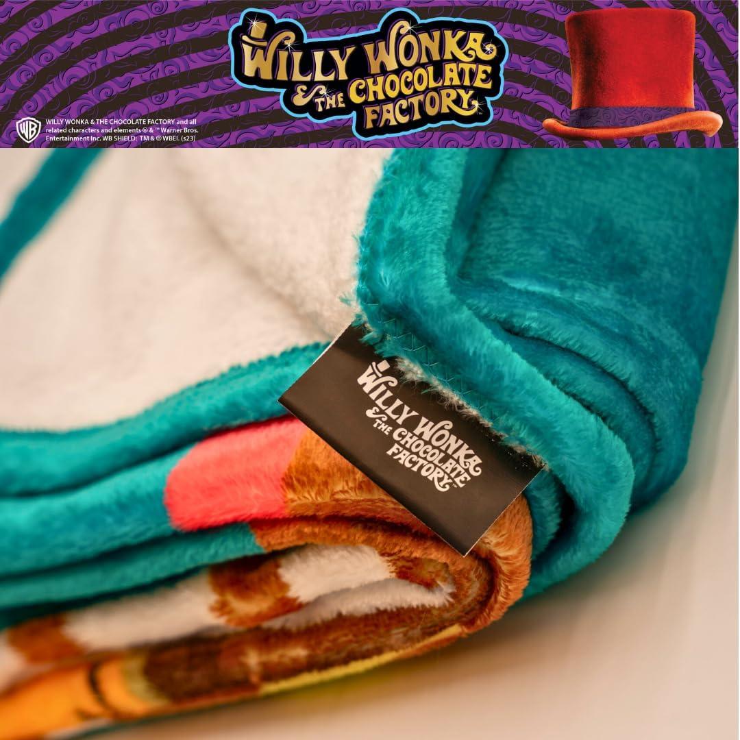 Manta Willy Wonka Franco 116x152 cm Suave y Lavable
