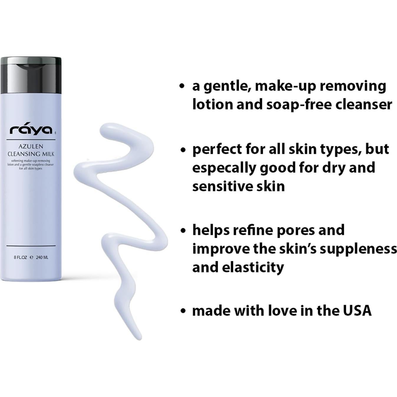 Leche Limpiadora Facial Raya Azulen 150 ml | Sin Jabón | Piel Sensible