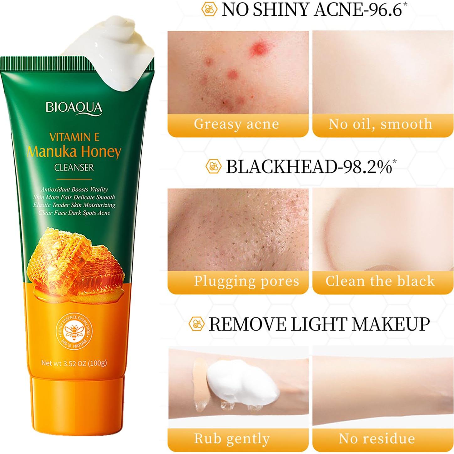 Limpiador Facial BIOAQUA Miel de Manuka y Vitamina E 100g