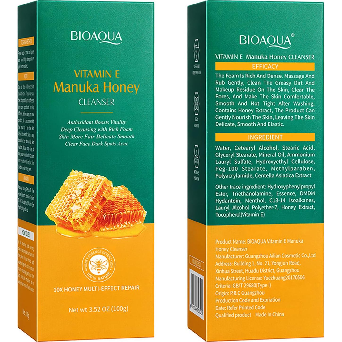 Limpiador Facial BIOAQUA Miel de Manuka y Vitamina E 100g