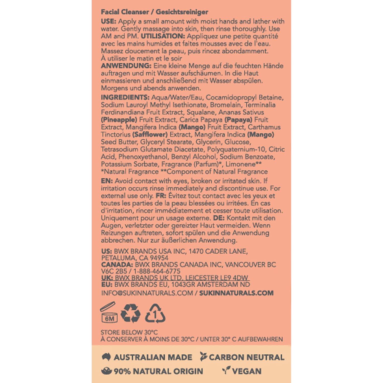 Limpiador en Gel Iluminador Sukin 120g - Piel Radiante