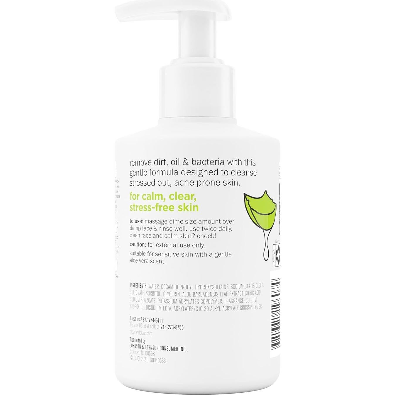 Limpiador Facial Suave Clean & Clear Aloe Vera 221.8 ml