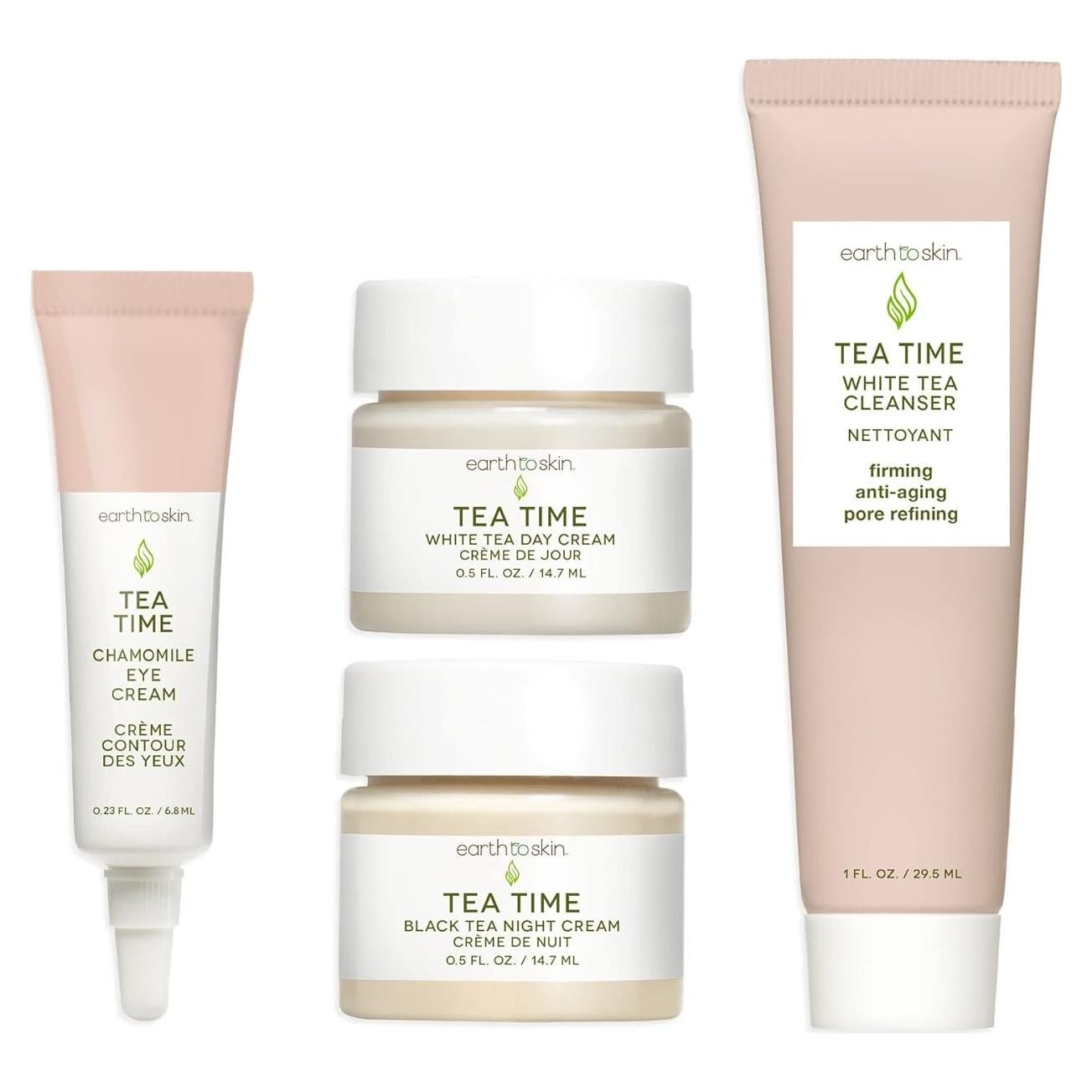 Conjunto Tea Time Earth To Skin: Limpiador y Cremas Antienvejecimiento