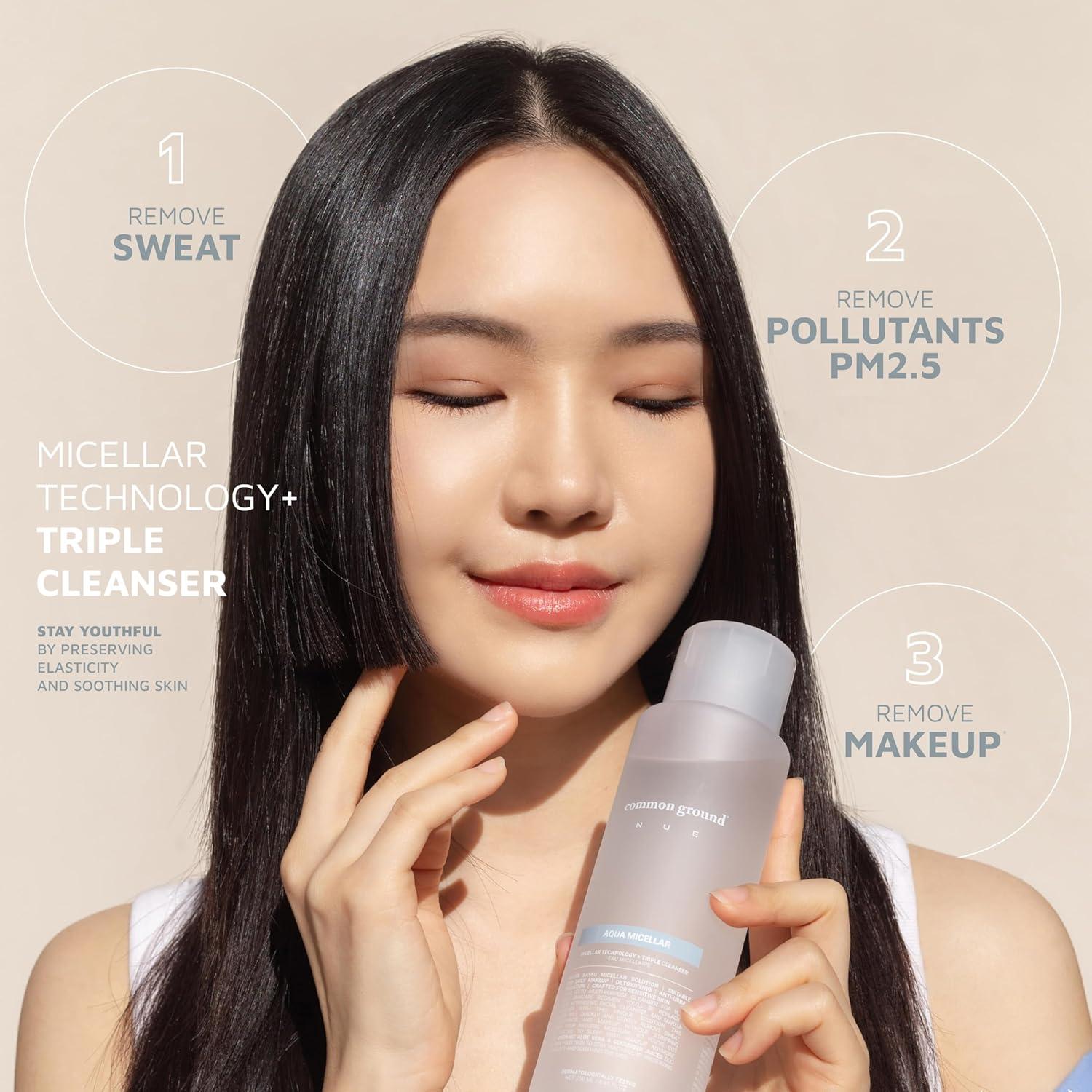 Agua Micelar 3-en-1 Nue Aqua 248 ml - Desmaquillante Vegano