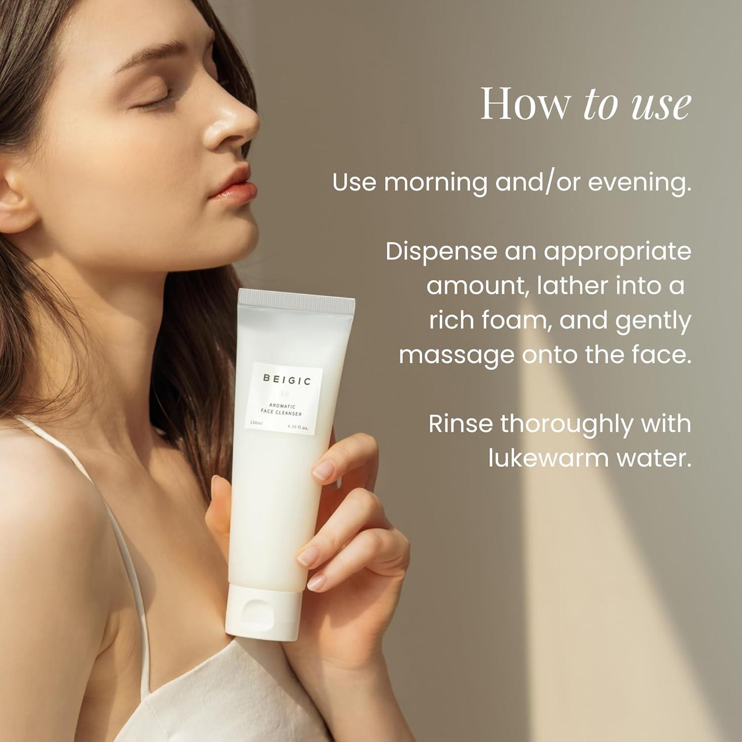 Limpiador Facial Espumoso BEIGIC 30 ml - Vegano con Ácido Hialurónico