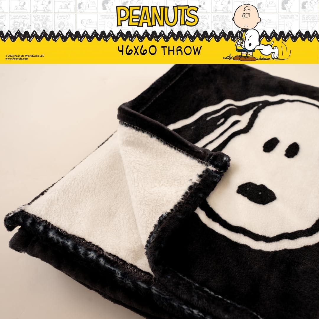 Manta Franco Peanuts Snoopy 116x152 cm Suave y Acogedora