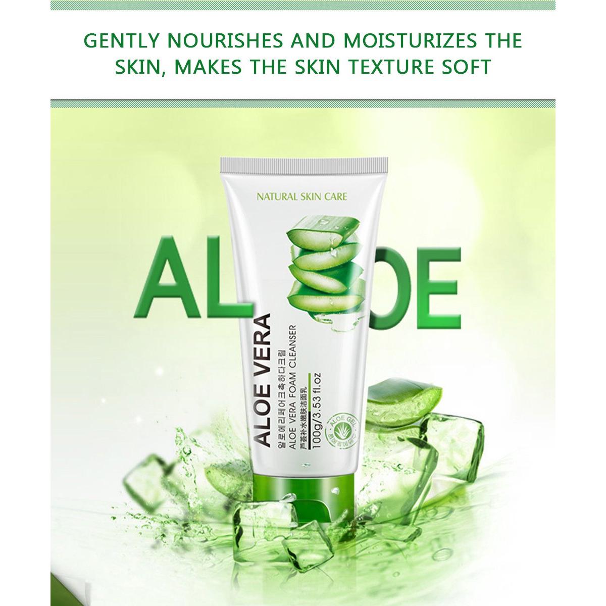 Limpiador Facial Espumoso BIOAQUA Aloe Vera 92% 100g