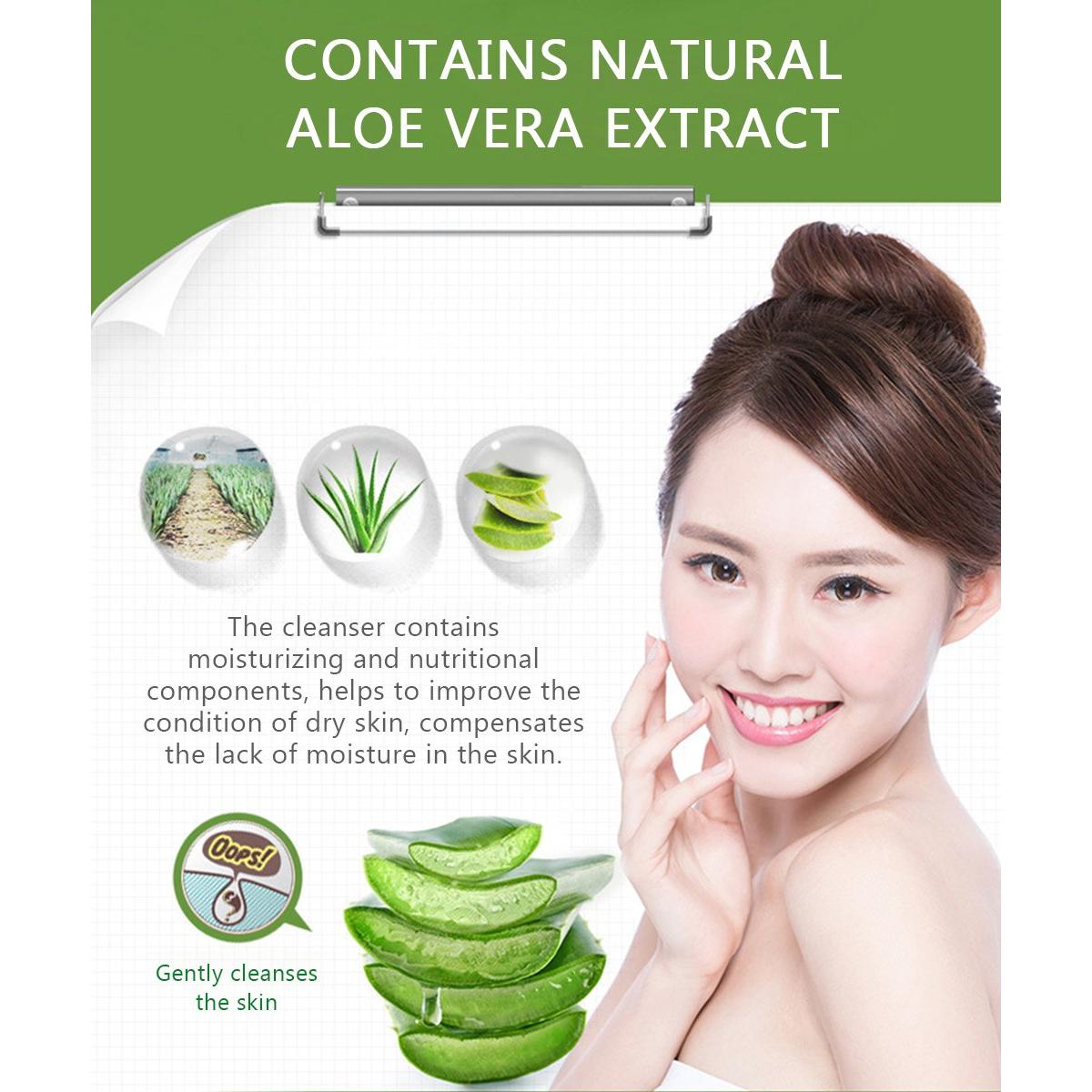 Limpiador Facial Espumoso BIOAQUA Aloe Vera 92% 100g