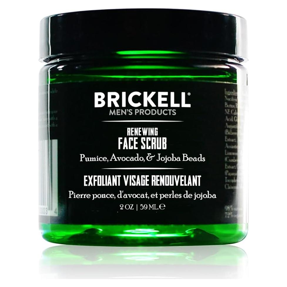 Exfoliante Facial Brickell para Hombres 56.7g Natural Orgánico