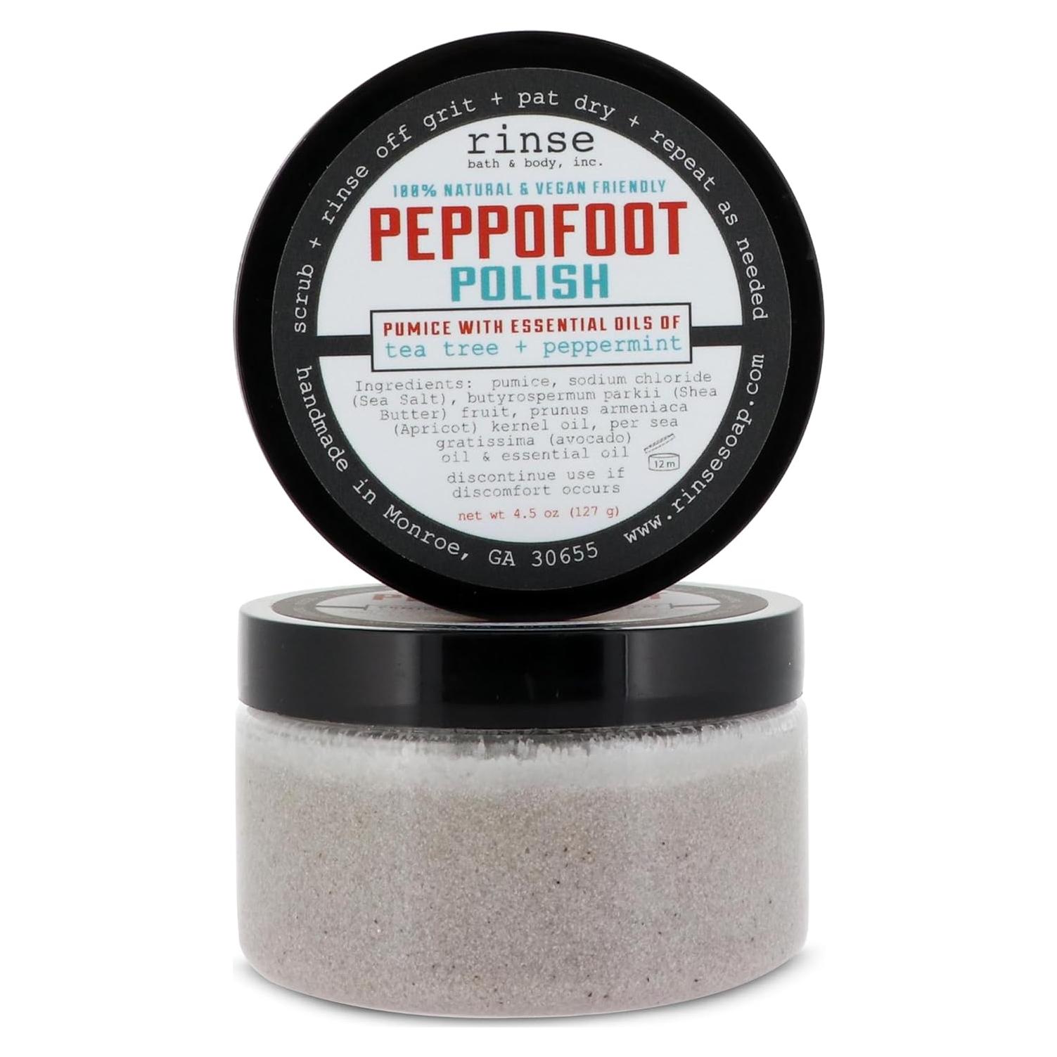 Exfoliante de Pies Rinse Bath & Body Peppofoot 113g Menta