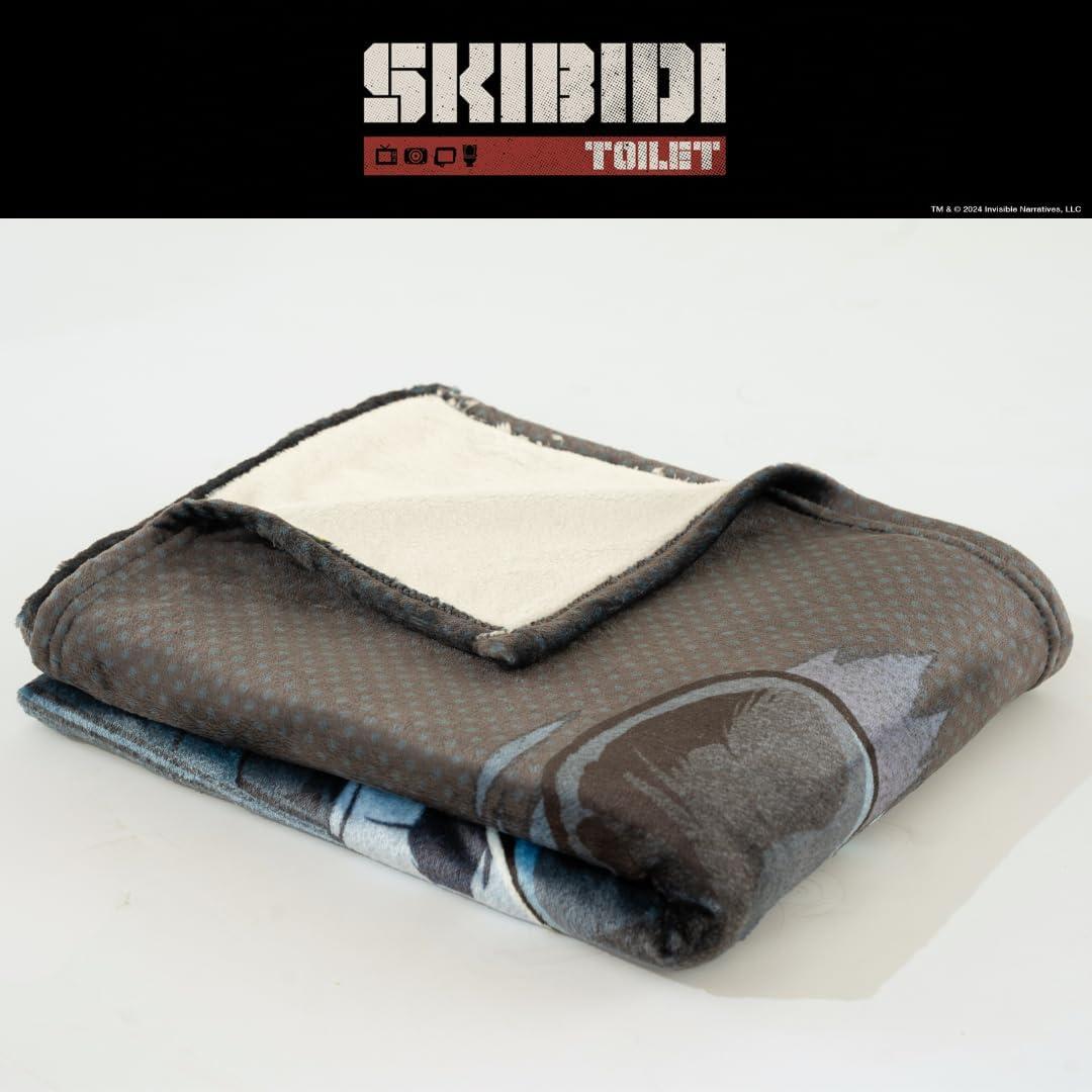 Manta Franco Skibidi Toilet 116x152 cm Suave y Acolchada