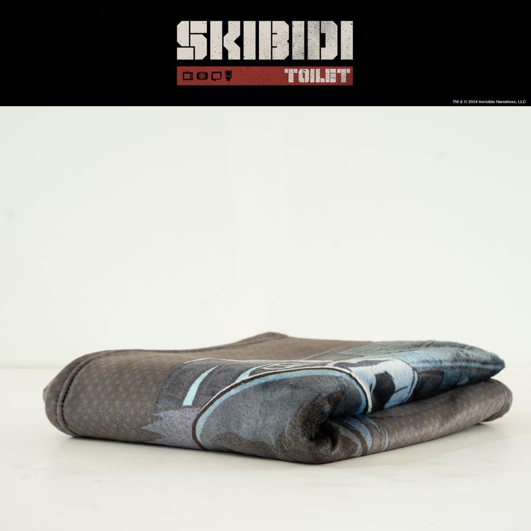 Manta Franco Skibidi Toilet 116x152 cm Suave y Acolchada