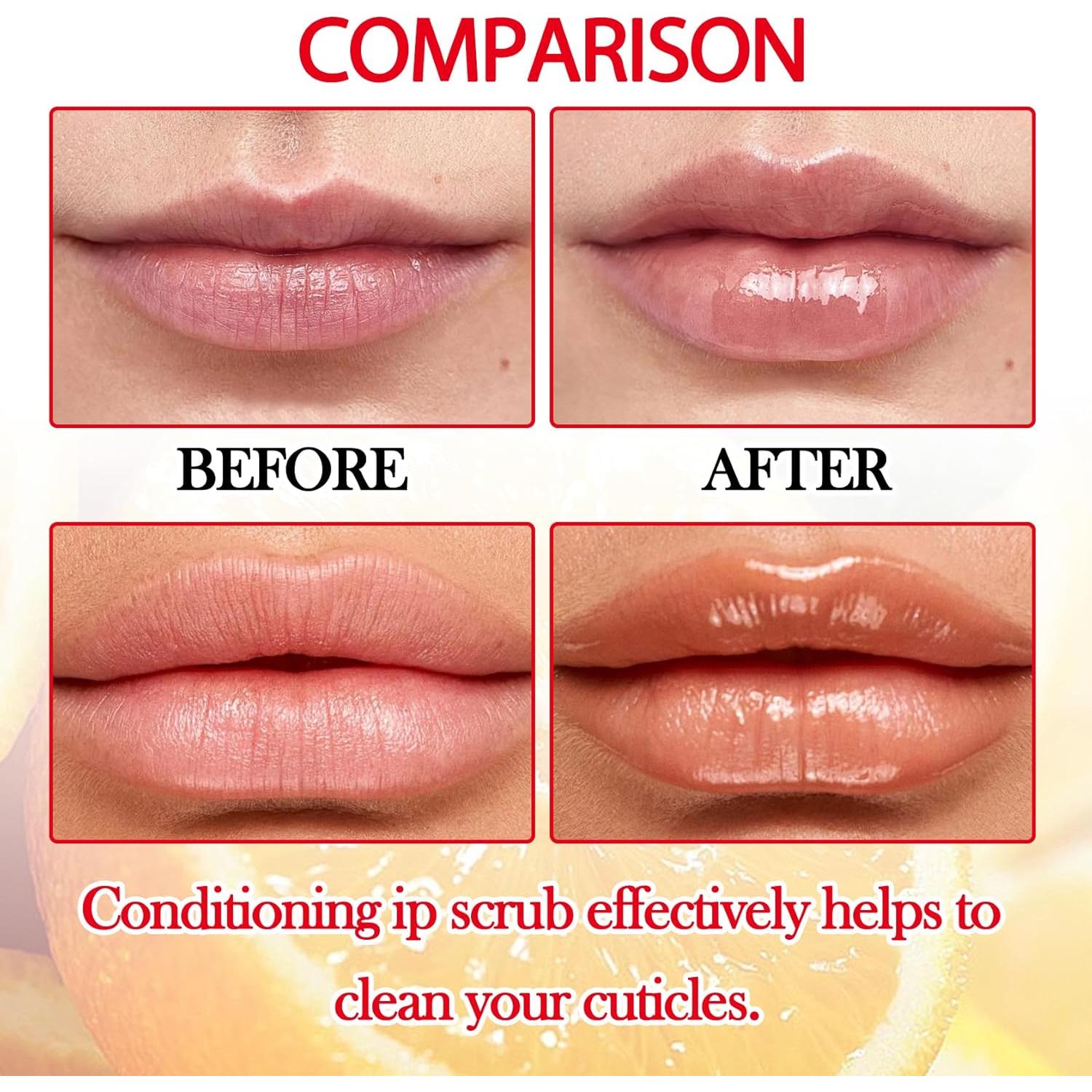 Kit Exfoliación Labios JunKuJK 2PCS Acondicionador Aguacate