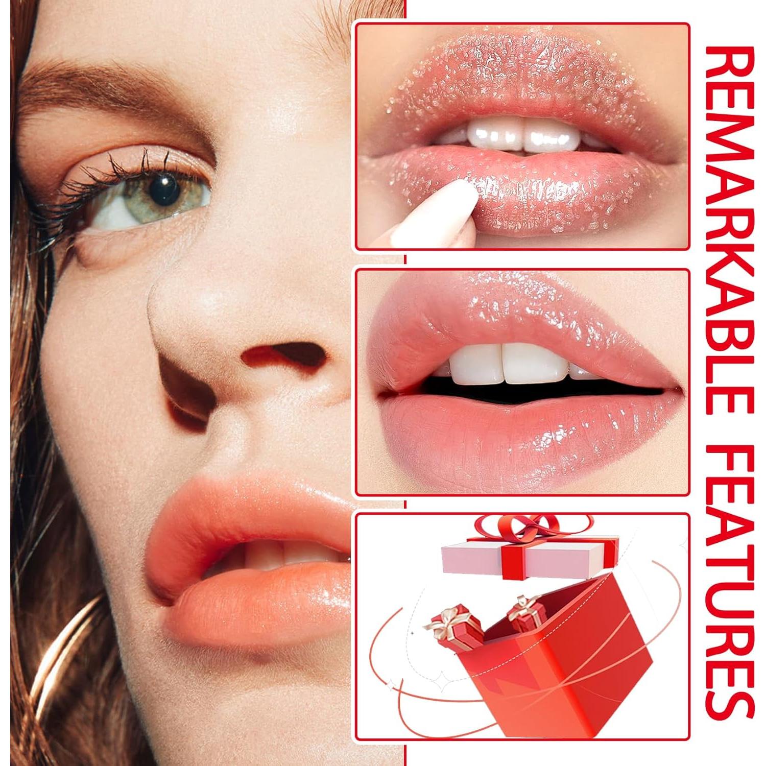 Kit Exfoliación Labios JunKuJK 2PCS Acondicionador Aguacate