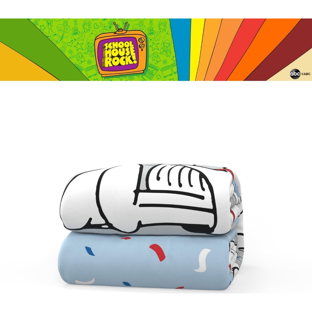 Manta Franco Schoolhouse Rock! 116x152 cm Suave y Acogedora