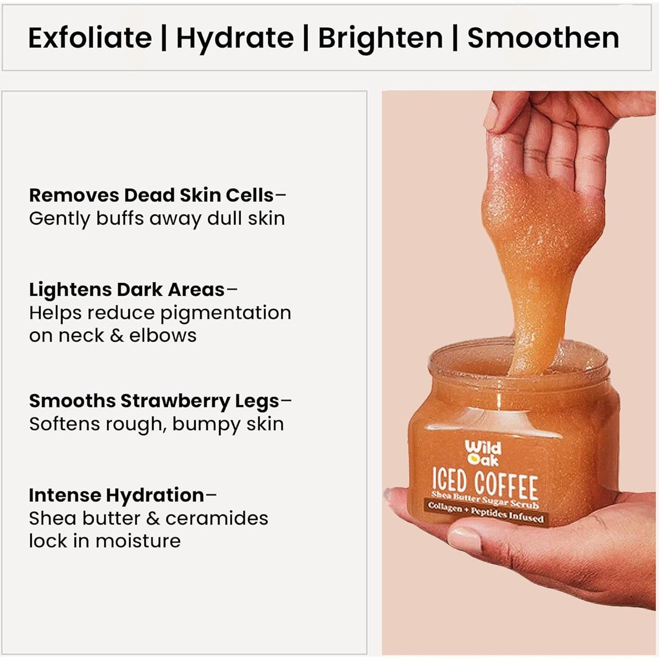 Exfoliante Corporal Vegano WildOak 300g - Azúcar y Karité