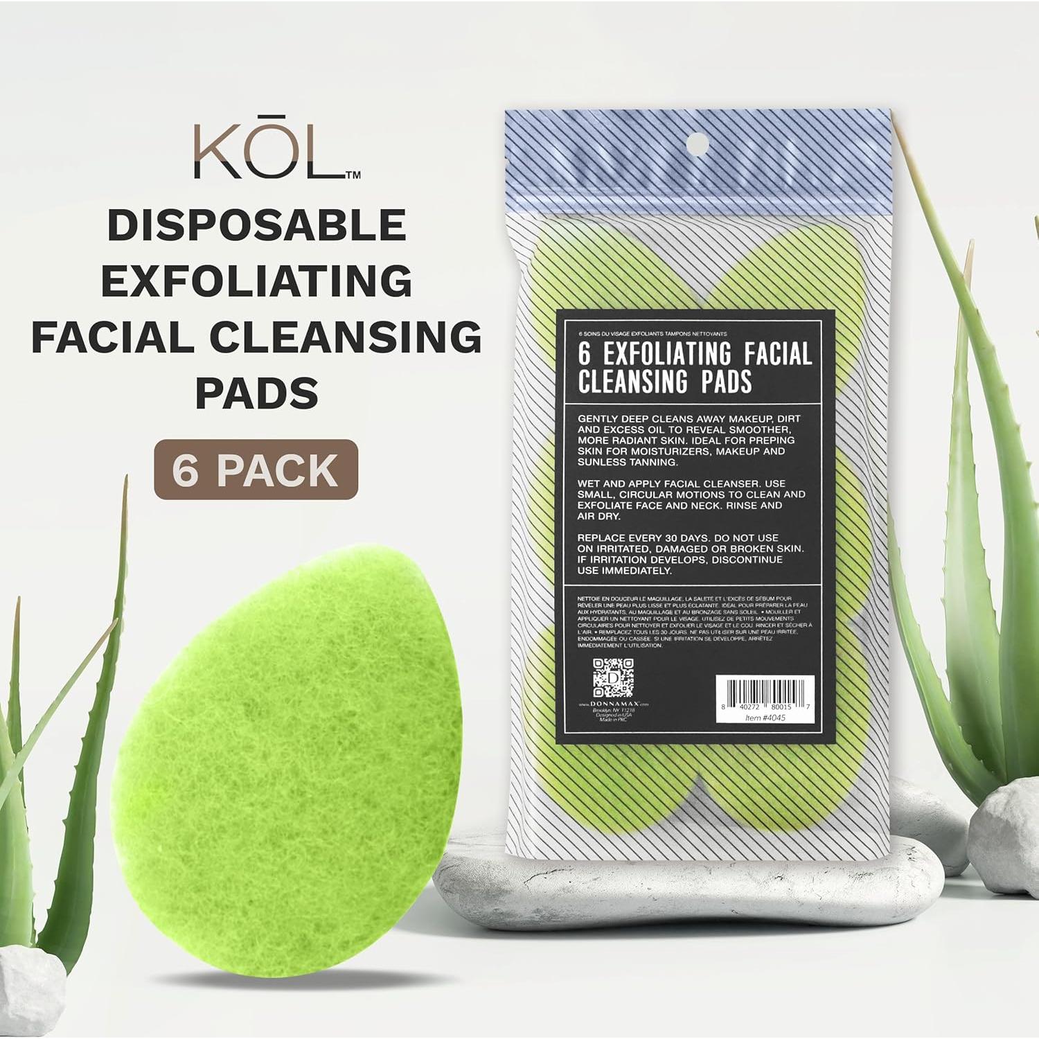 KOL Almohadillas Exfoliantes Faciales Infundidas con Aloe - 6 Unidades