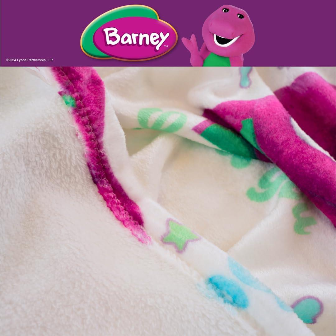 Manta de Peluche Barney Franco 116x152 cm Suave y Acogedora