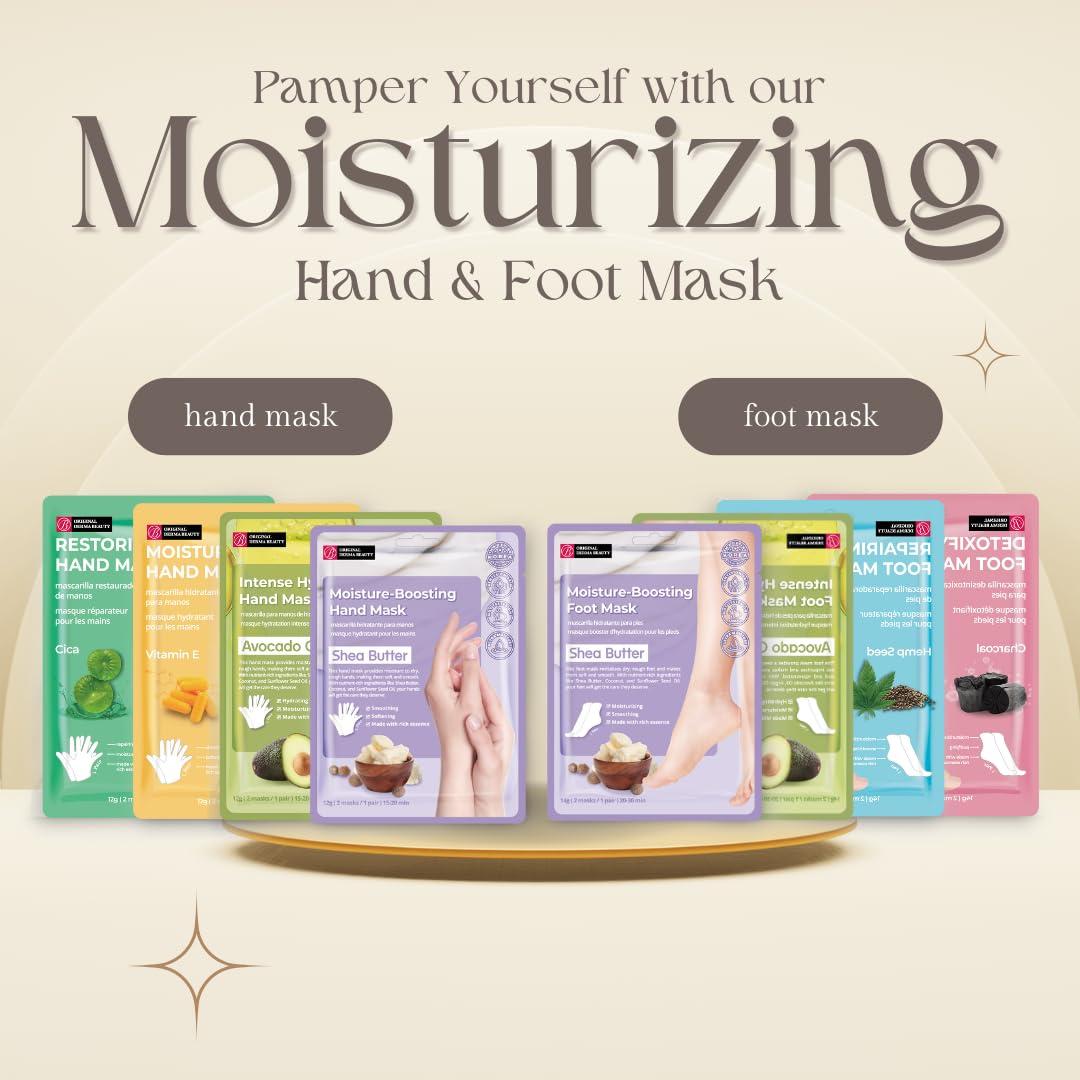 Máscara de Pies Derma Beauty 6 Pares Manteca de Karité y Aguacate