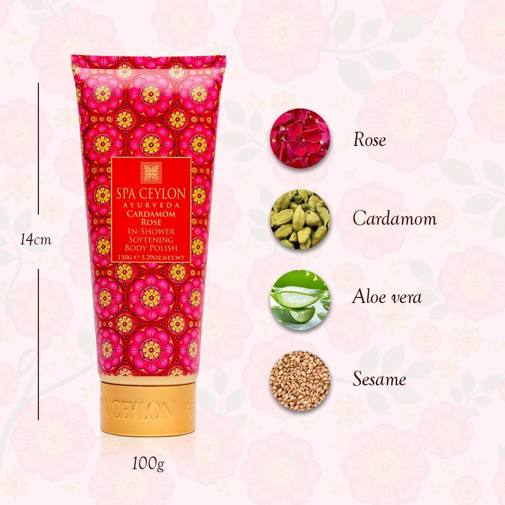 Exfoliante Corporal Suave en Ducha SPA CEYLON 150g Cardamomo Rosa