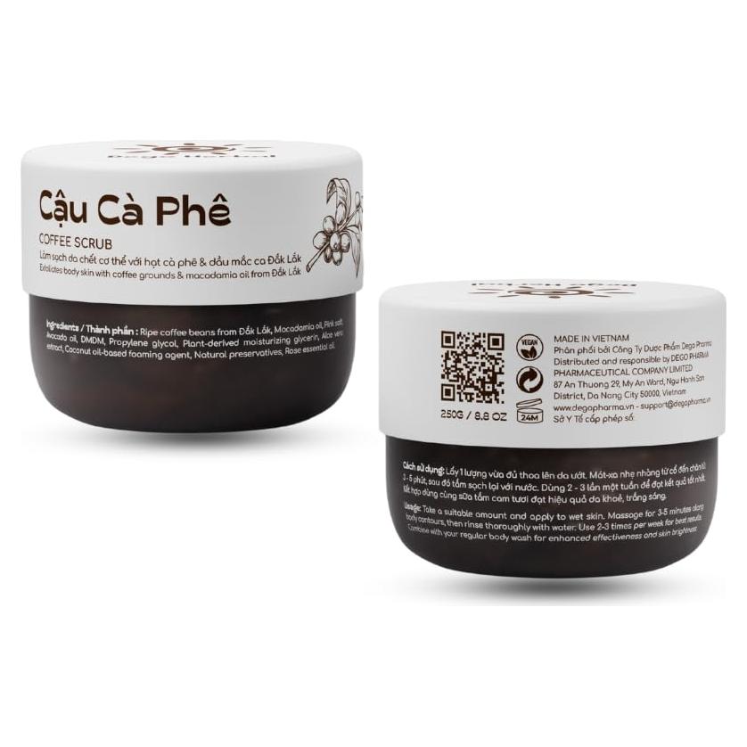 Exfoliante Corporal de Café Dak Lak 260 ml - Hidratante Natural