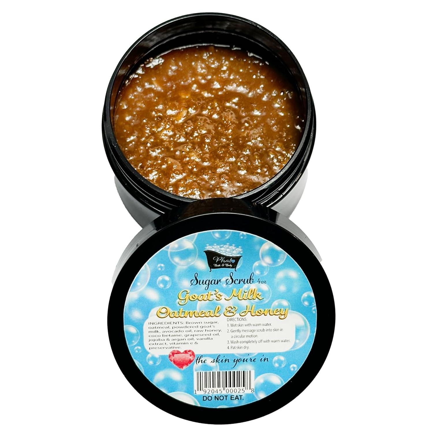 Exfoliante Natural de Azúcar de Leche de Cabra y Miel 250g