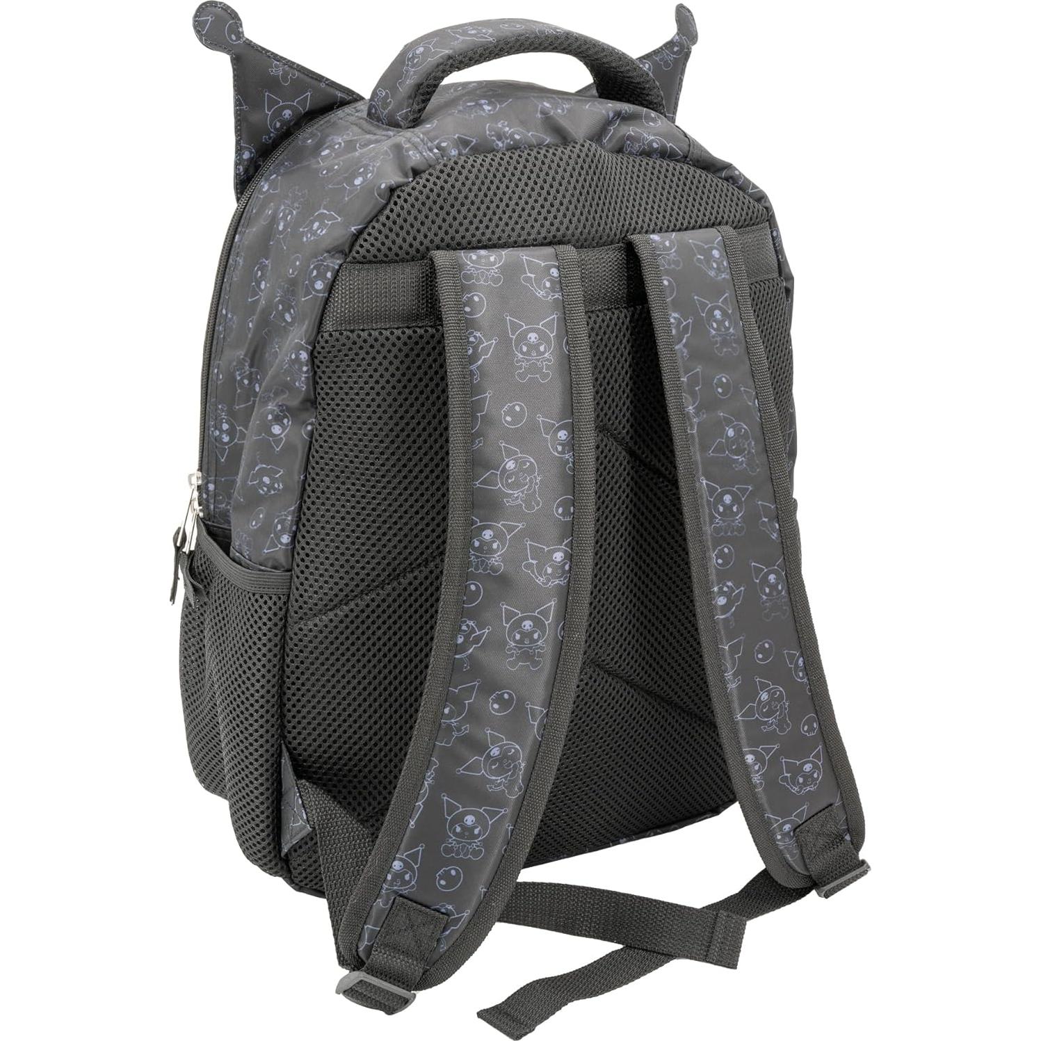 Mochila Kuromi Hello Kitty 16" 3D Escolar Niñas Negra