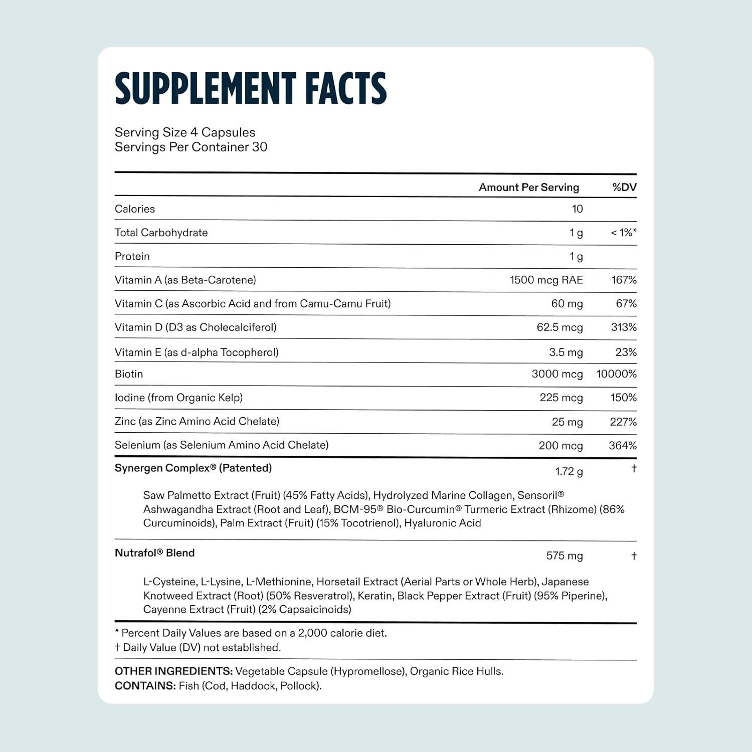 Suplemento Crecimiento Cabello Nutrafol Hombres 1 Mes 371g