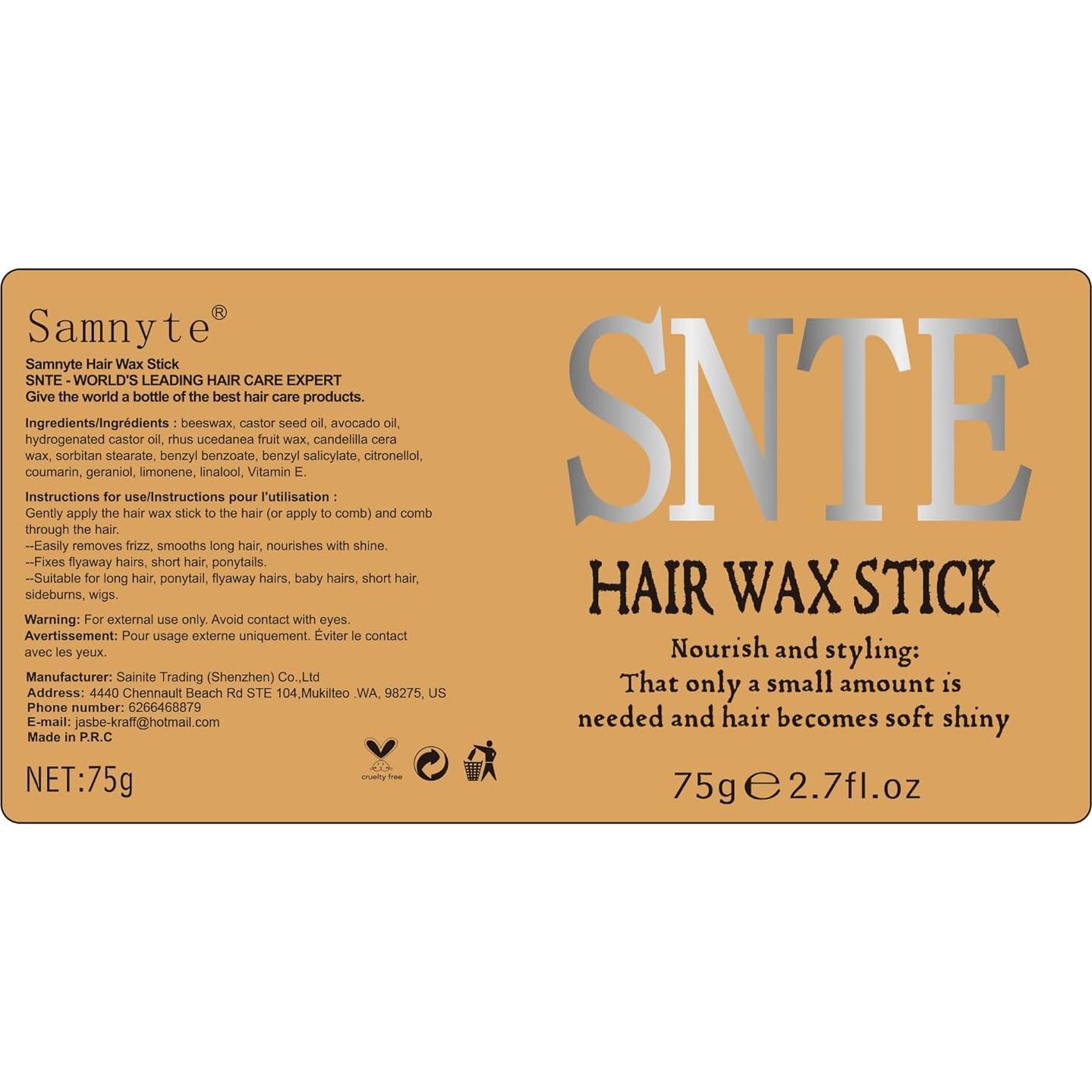 Stick de Cera para Cabello Samnyte 79.83 ml - Control Frizz