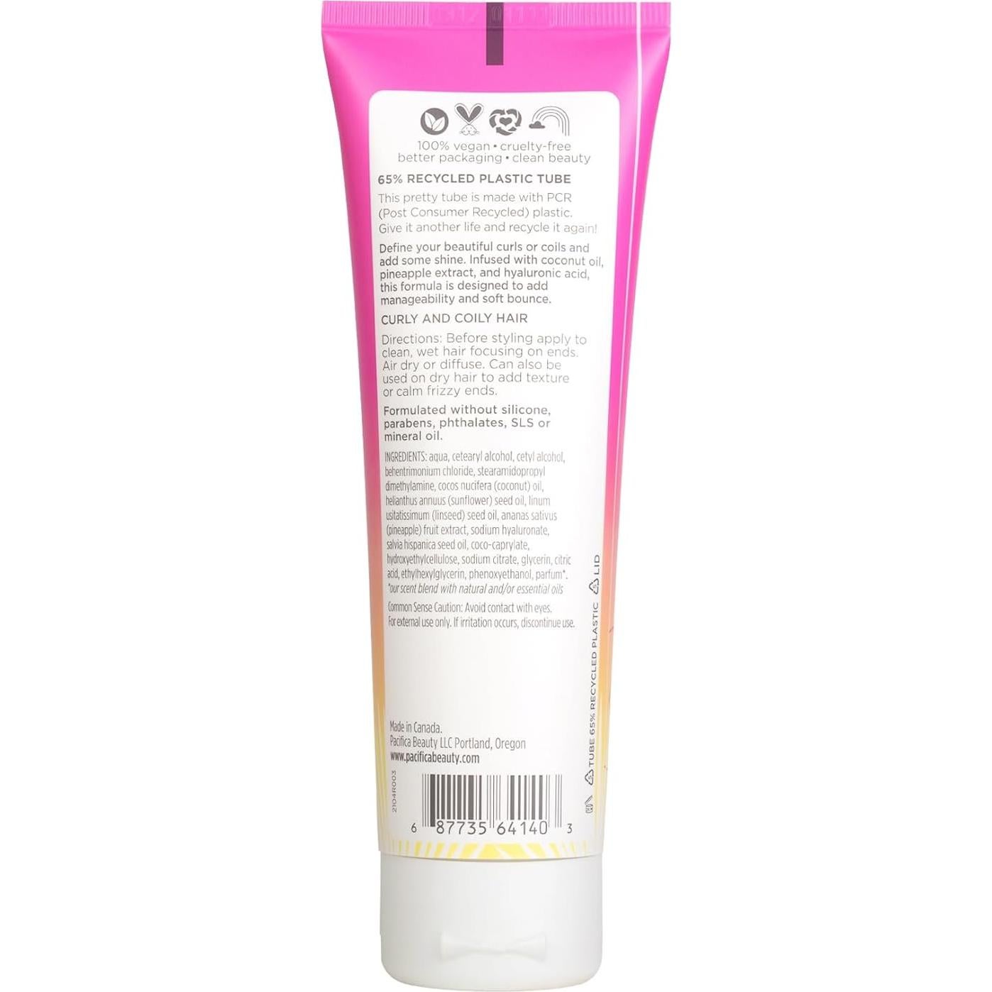 Crema Definidora de Rizos Pacifica Piña Swirl 118.3 ml - Control de Frizz