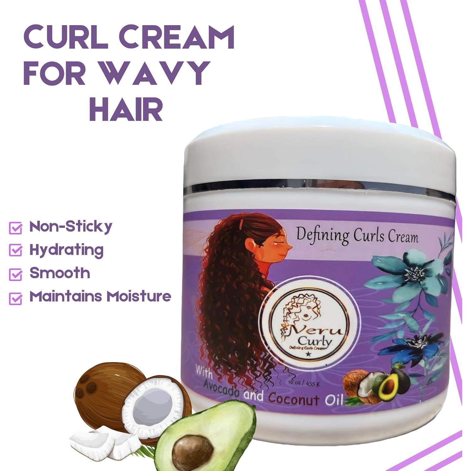 Crema Definidora de Rizos VeruCurly 473ml - Hidratante Sin Pegajosidad