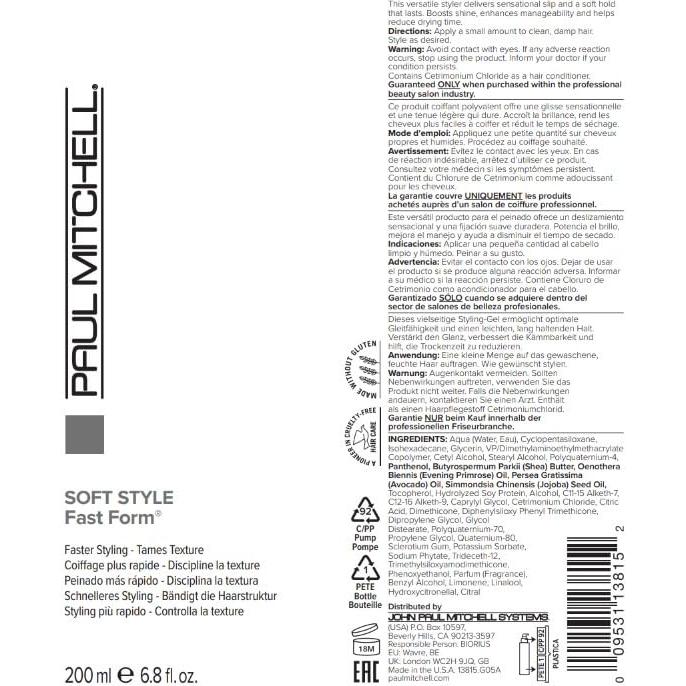 Crema-Gel de Estilo Rápido Paul Mitchell 200 ml - Todos los Cabellos