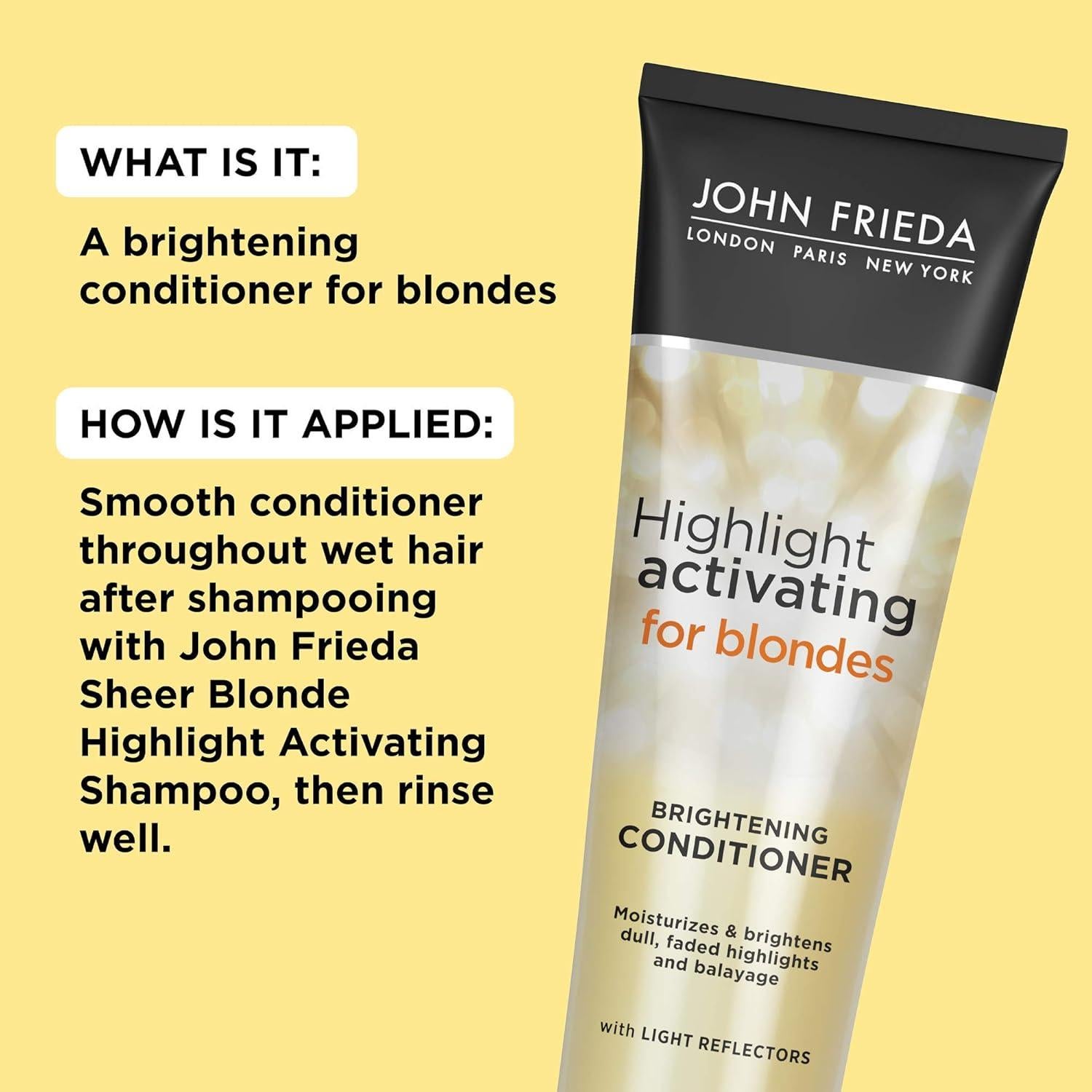Acondicionador Iluminador John Frieda Sheer Blonde 250 ml x2
