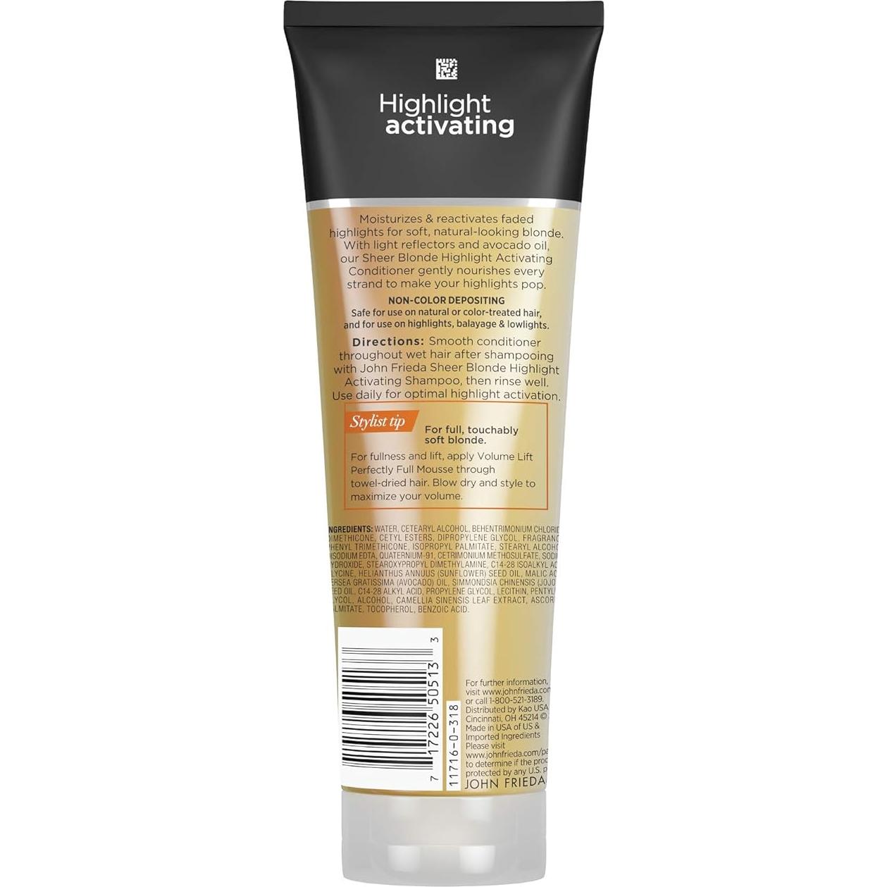 Acondicionador Iluminador John Frieda Sheer Blonde 250 ml x2
