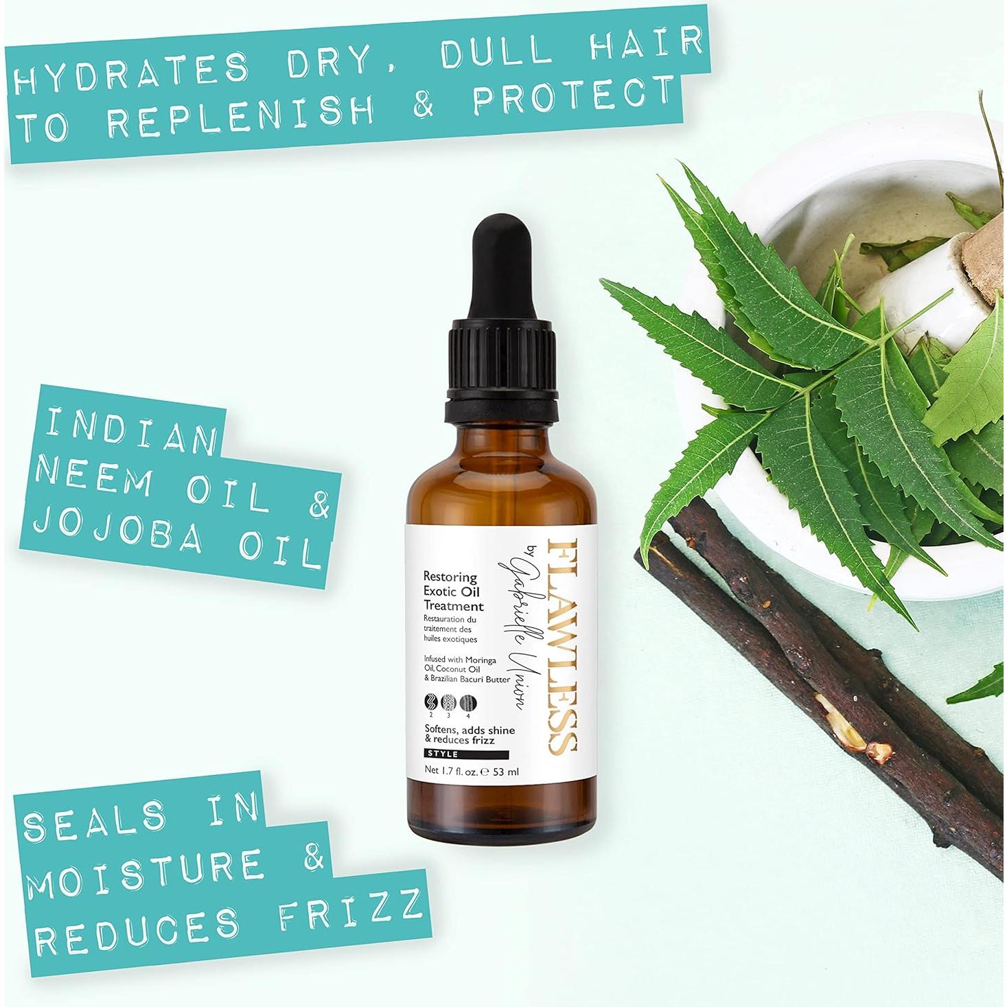 Aceite Restaurador Flawless Gabrielle Union 48g - Hidratante Cabello Rizado