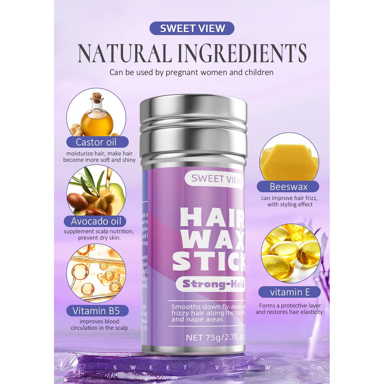 Barra de Cera para Cabello SWEET VIEW 75 ml Sujeción Flexible