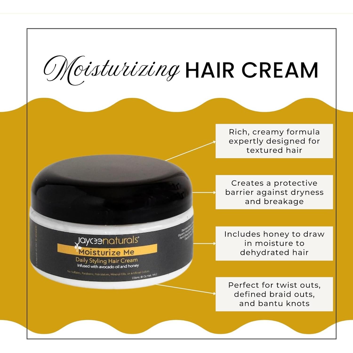 Crema para Peinar Hidratante Jaycee Naturals 226g - Frizz Control